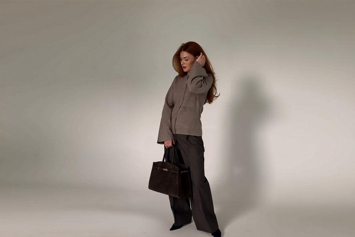 stylizacja z kardiganem damskim