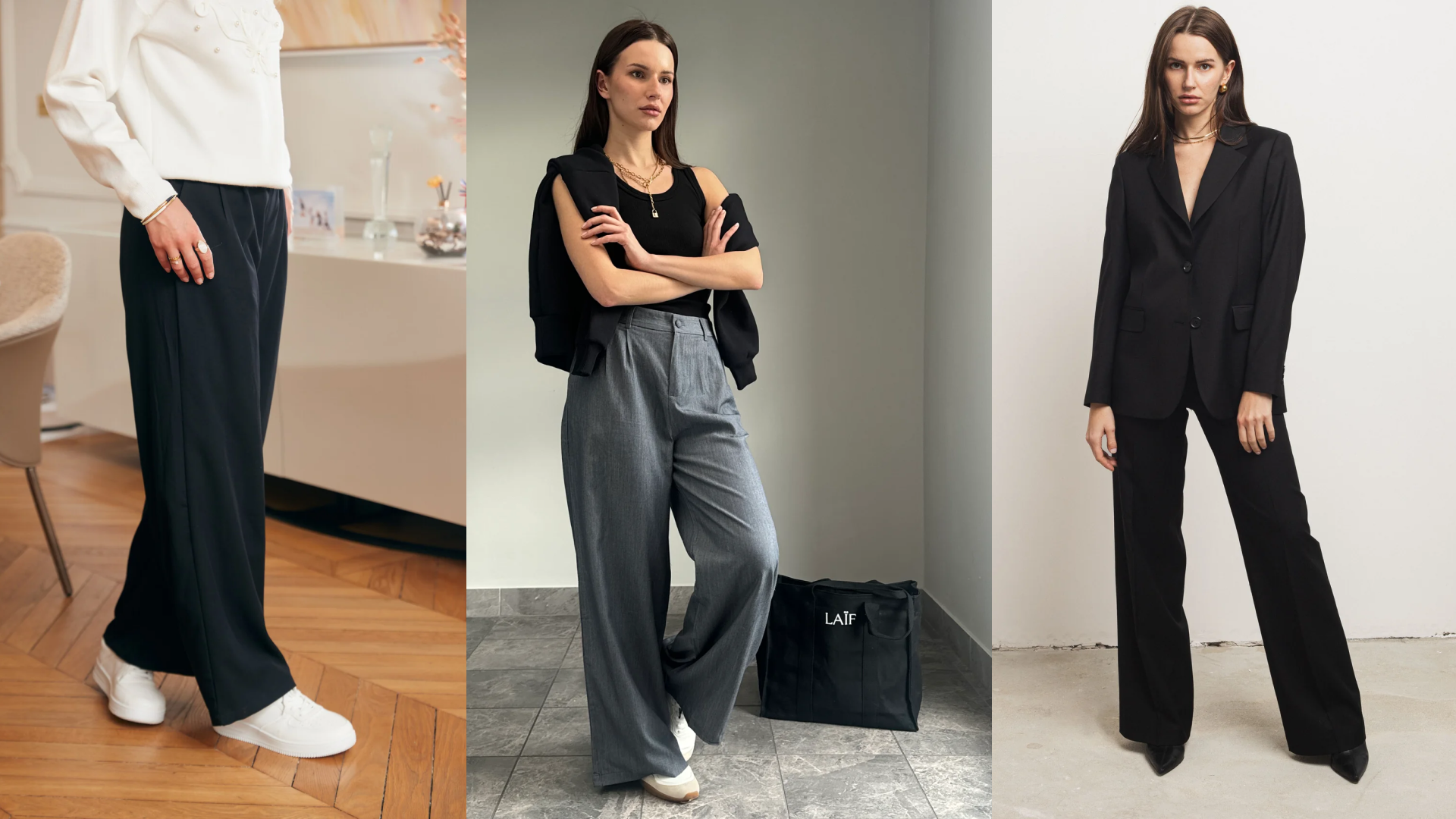 Kobiety w szerokich spodniach damskich