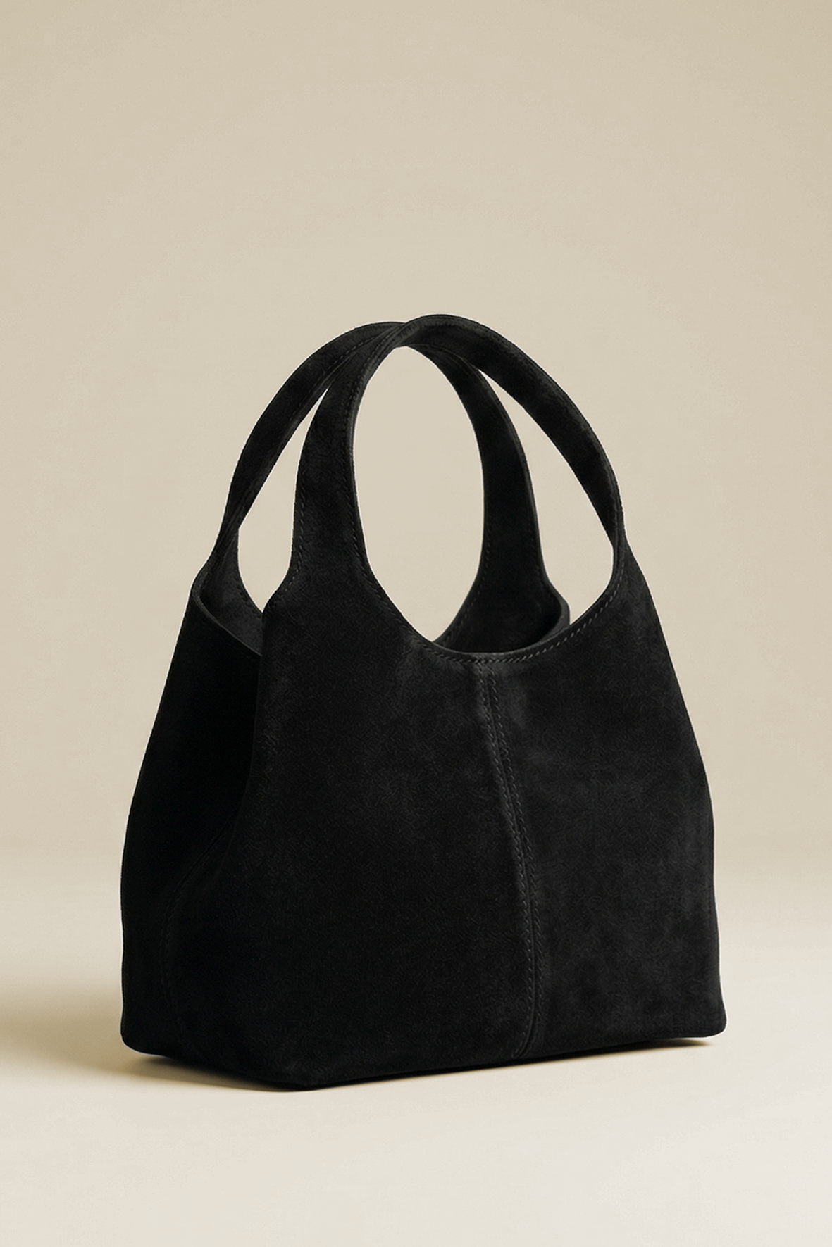 Minimalistyczna torebka zamszowa MUSE – Czerń i Czekolada