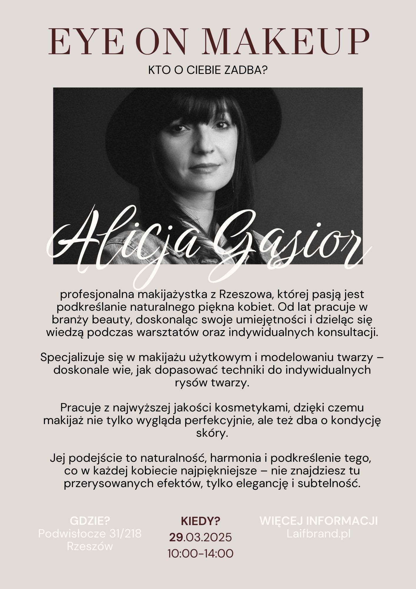 EVENT: Kurs makijażu oczu i modelowania brwi z Alicją Gąsior