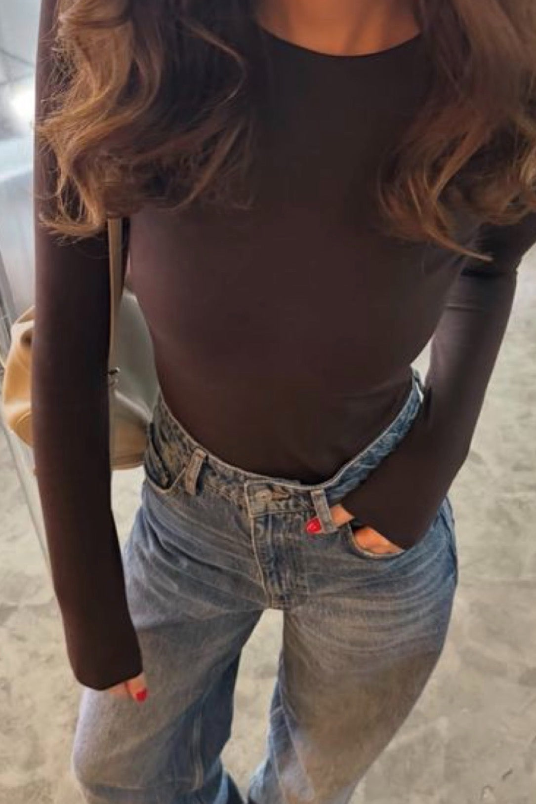 Dopasowany top z długim rękawem Slim Core – Bawełna z elastanem, odporna na mechacenie