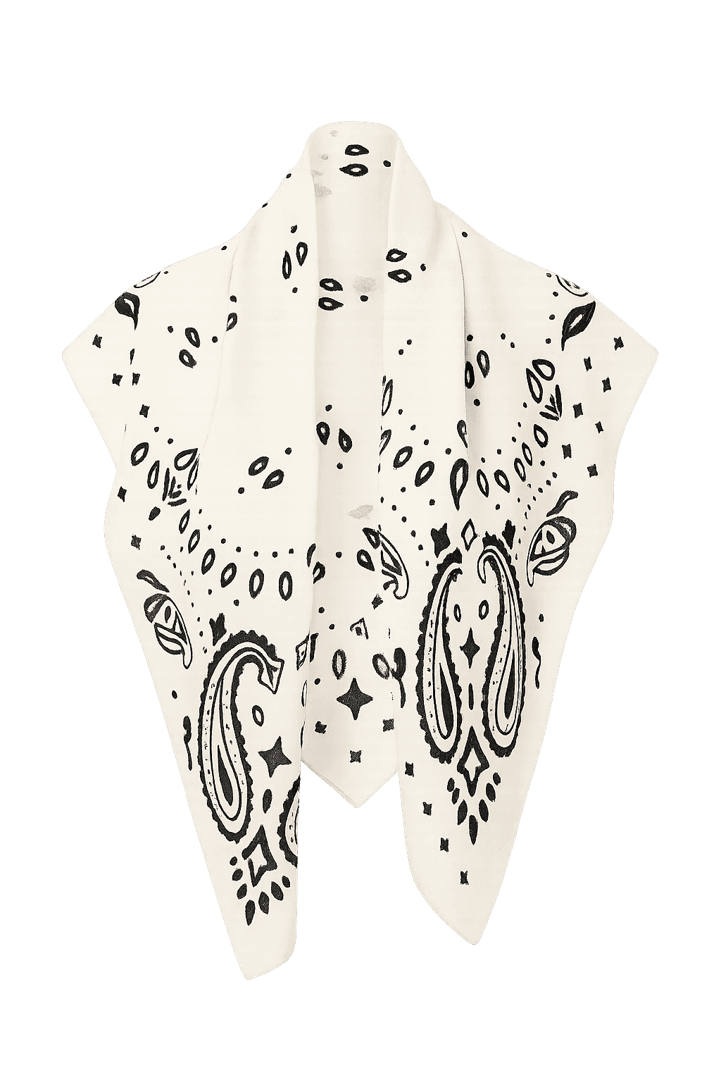 Chusta z wiskozy o matowym wykończeniu w kolorze kości słoniowej