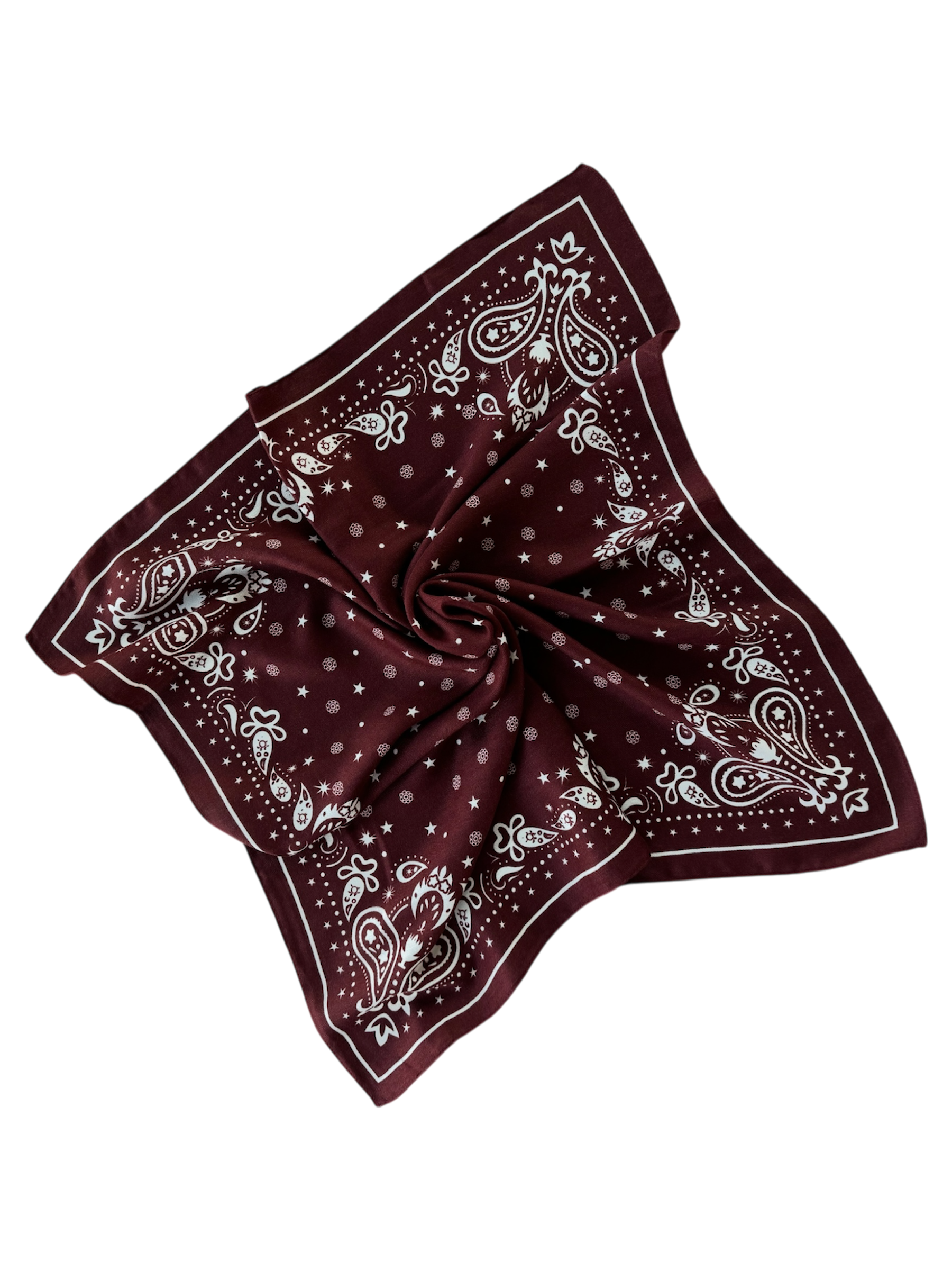Chusta bandana 100% wiskoza - czarny, bordo, biały