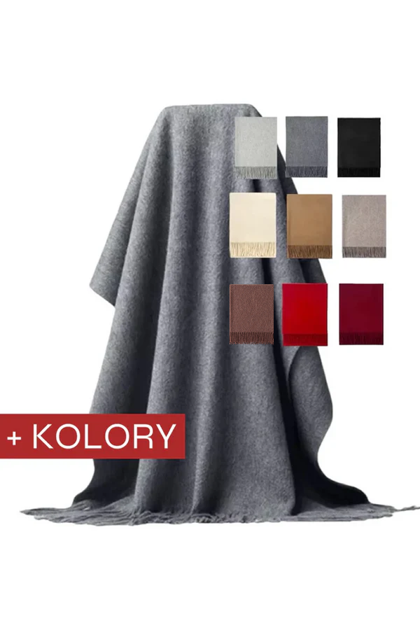 Szal Merino Cas - wełna merino i kaszmir - różne kolory, 70x200 cm