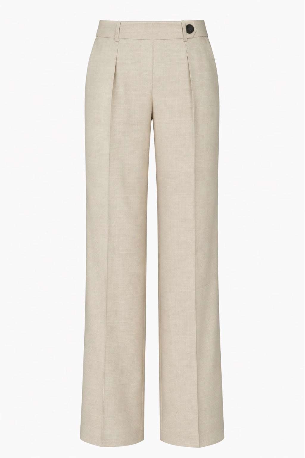 Spodnie damskie z kantem z wełny - widok z przodu