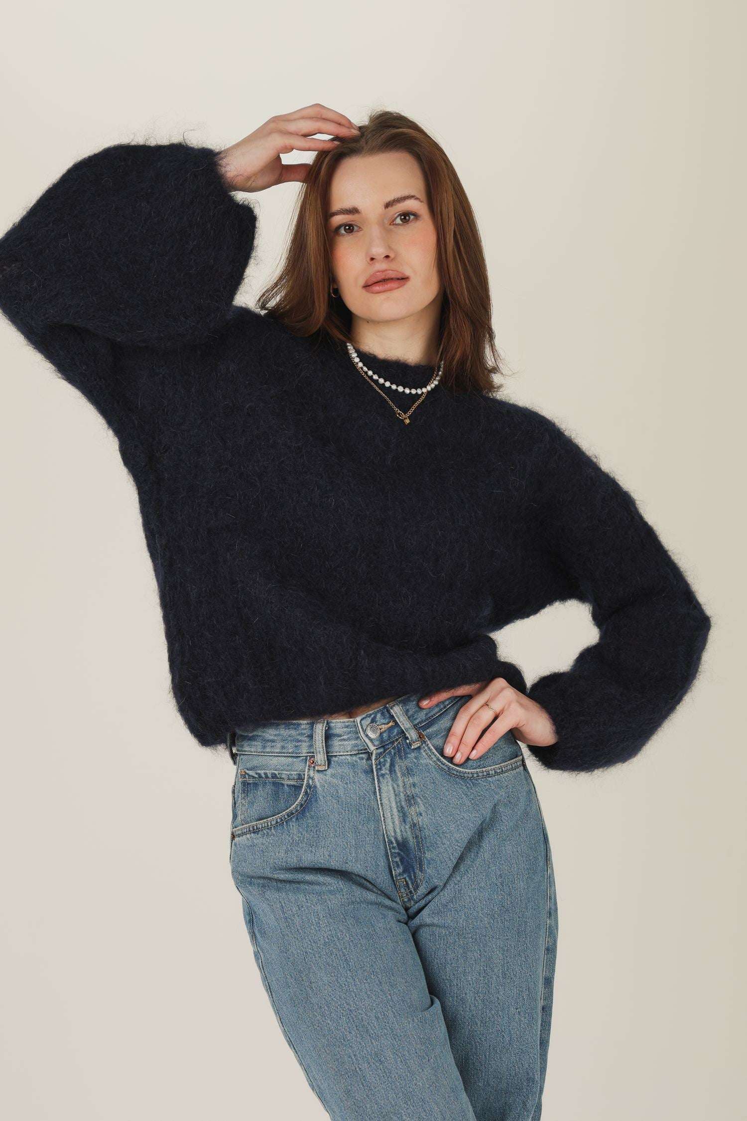 Sweter moherowy Tender czarny