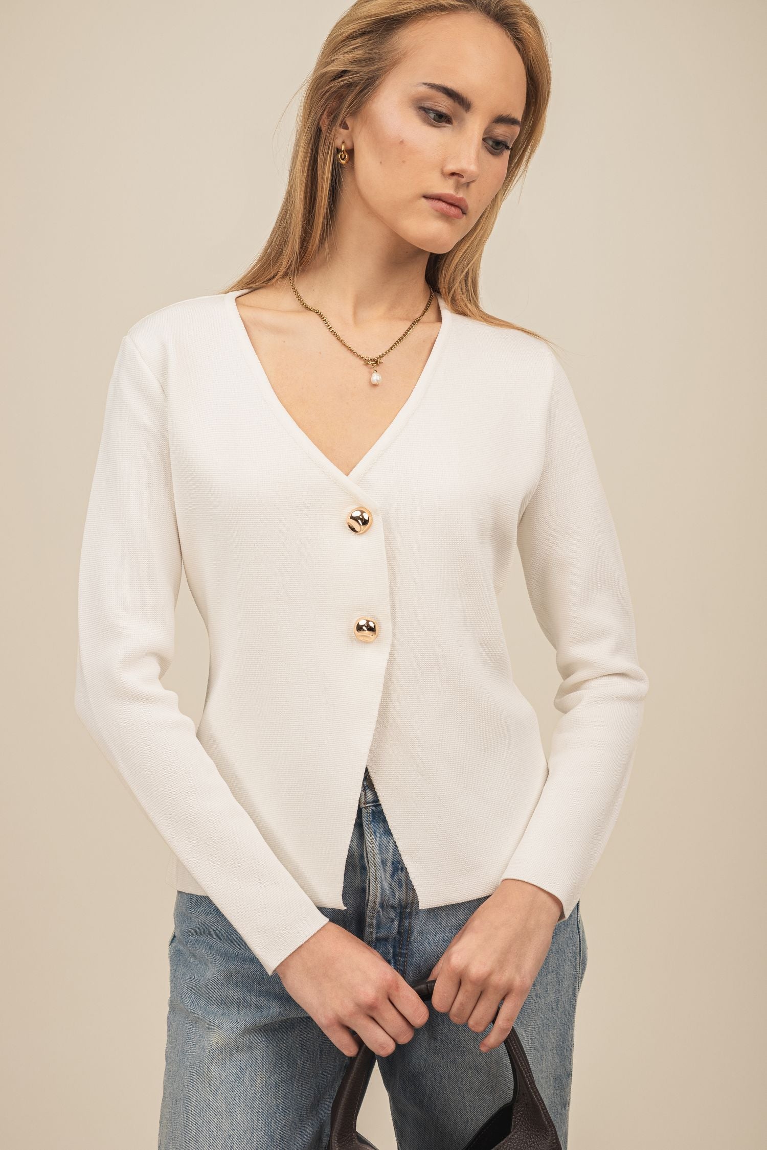 Sweter / bluzka Amara – elegancki kardigan damski | 4 kolory