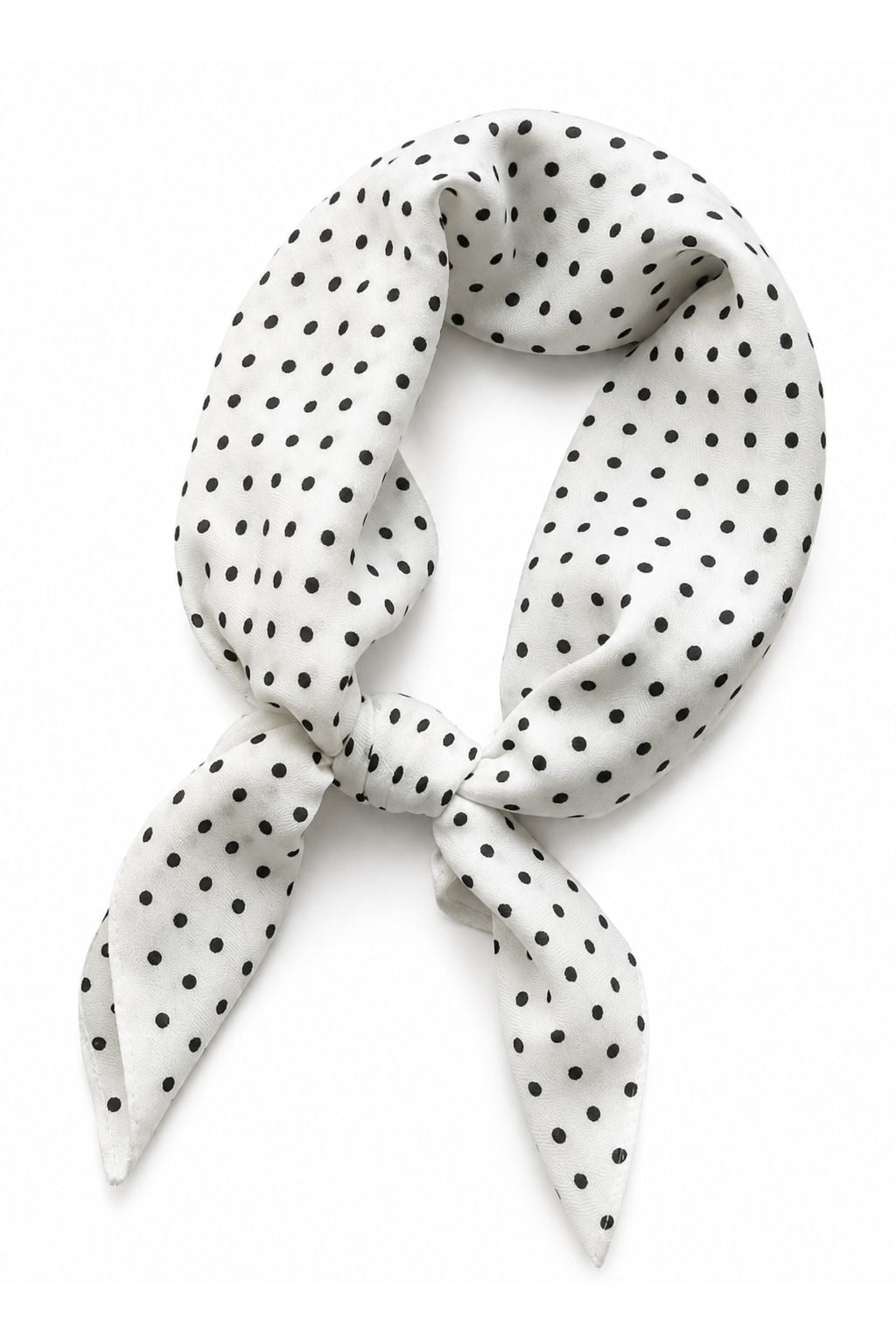 Apaszka / bandana 100% wiskoza w groszki - czarny, biały