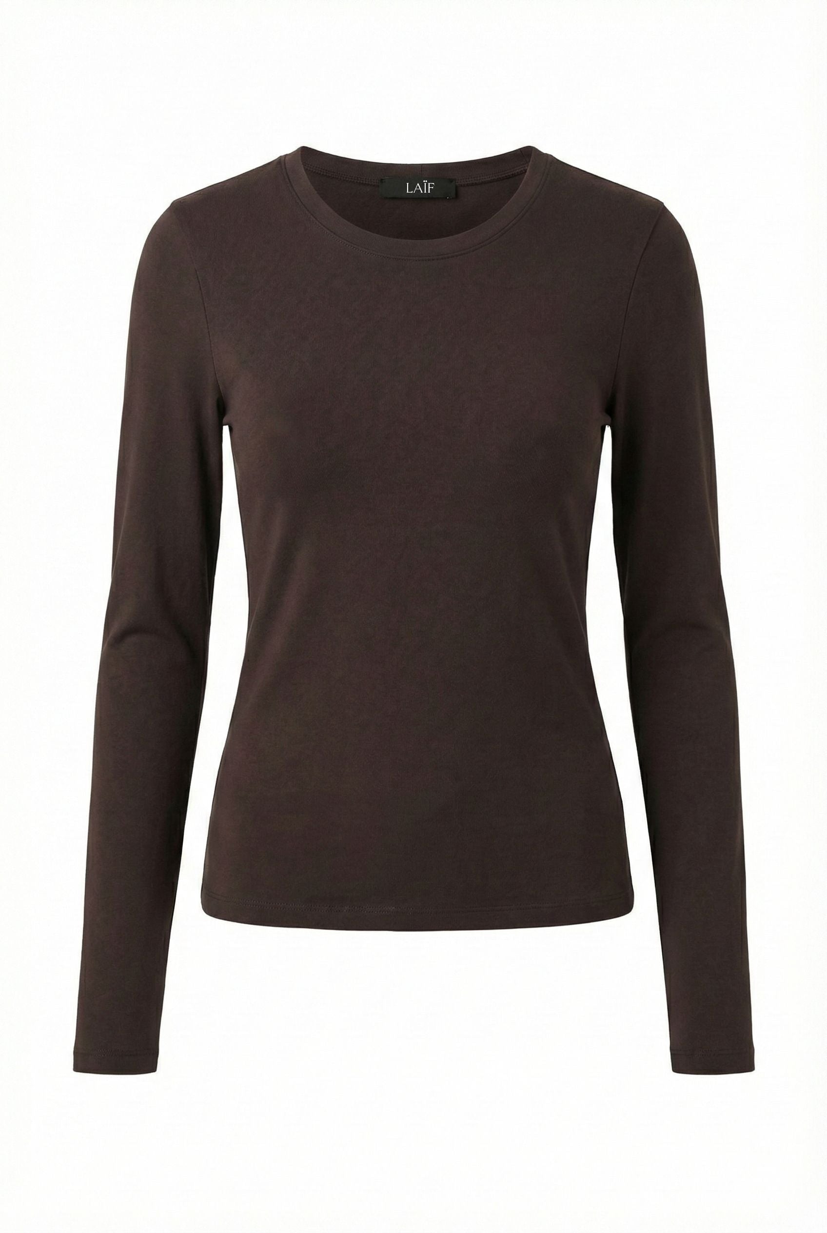 Dopasowany top z długim rękawem Slim Core – Bawełna z elastanem, odporna na mechacenie