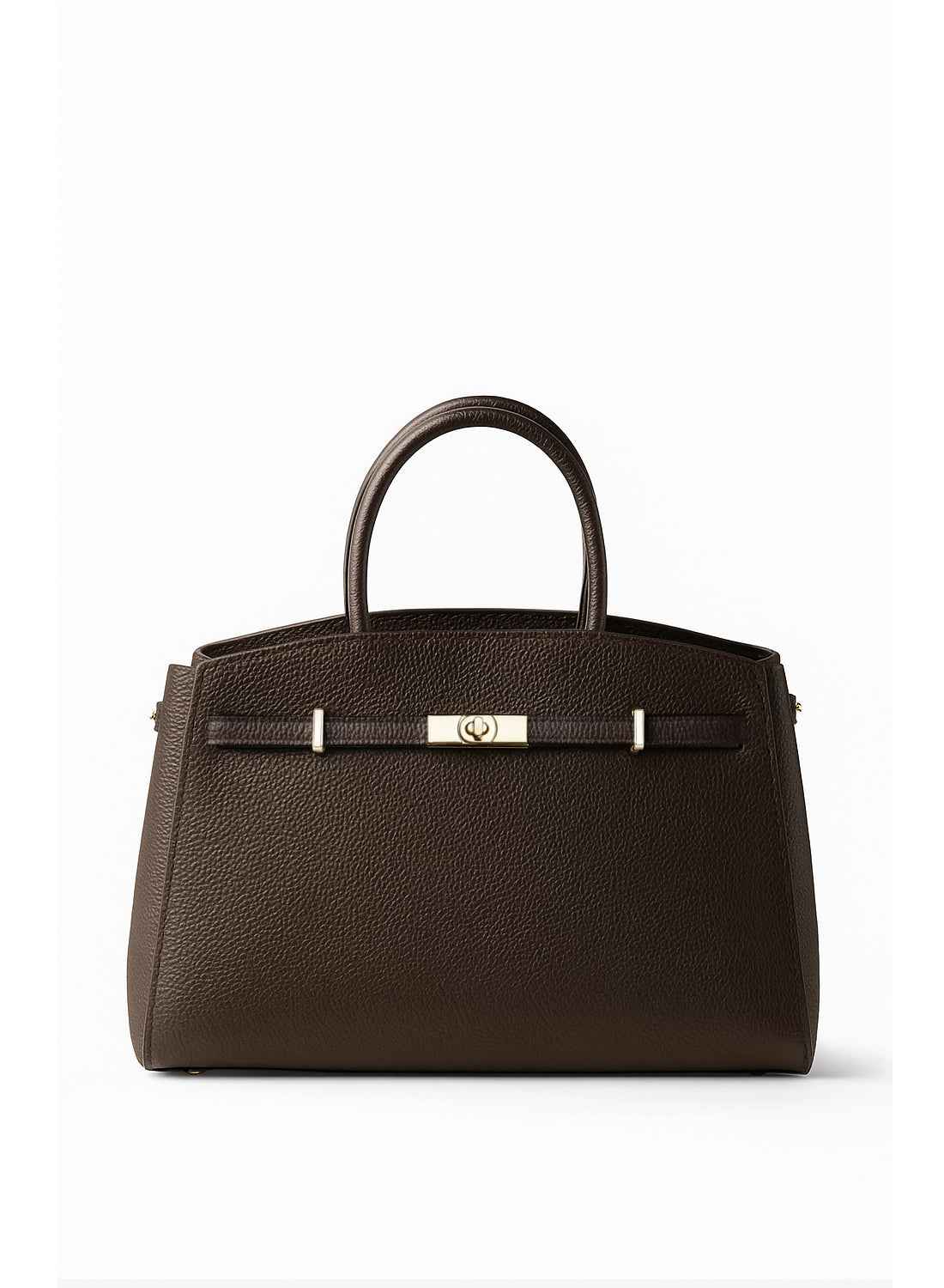 Duża torebka damska - Daryl - skórzana/zamsz