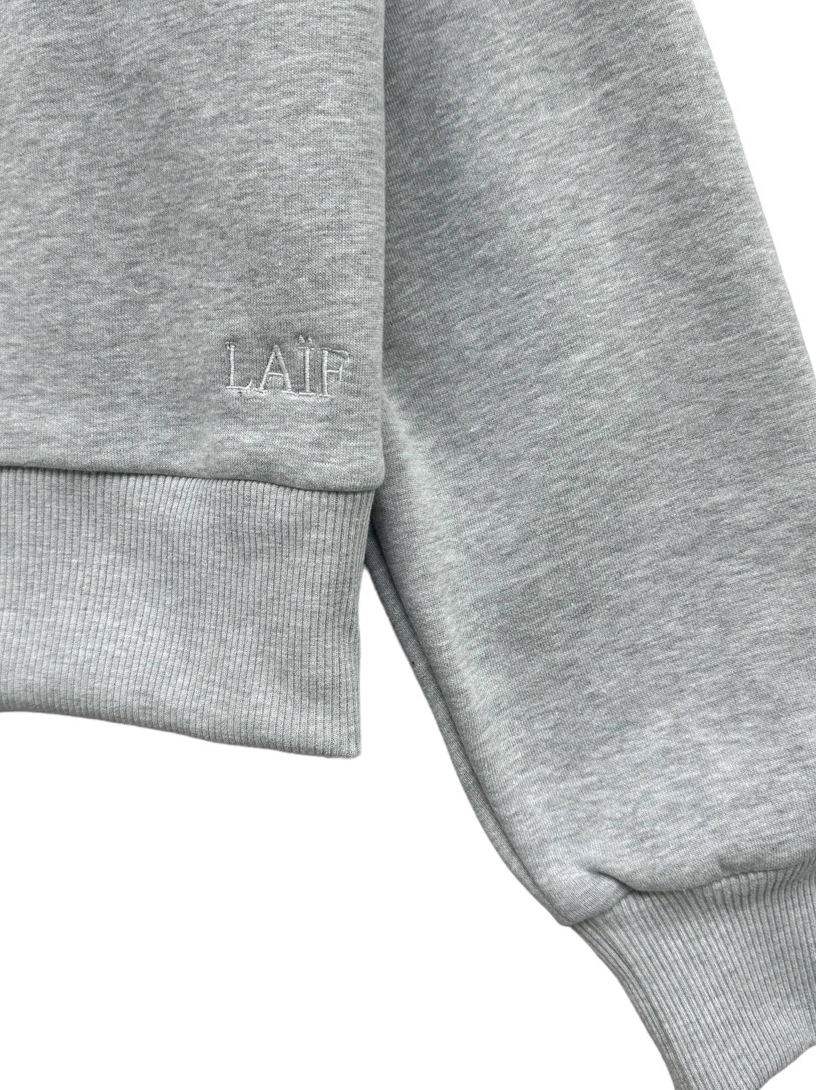 Szara prosta szara bluza dresowa damska krótka premium