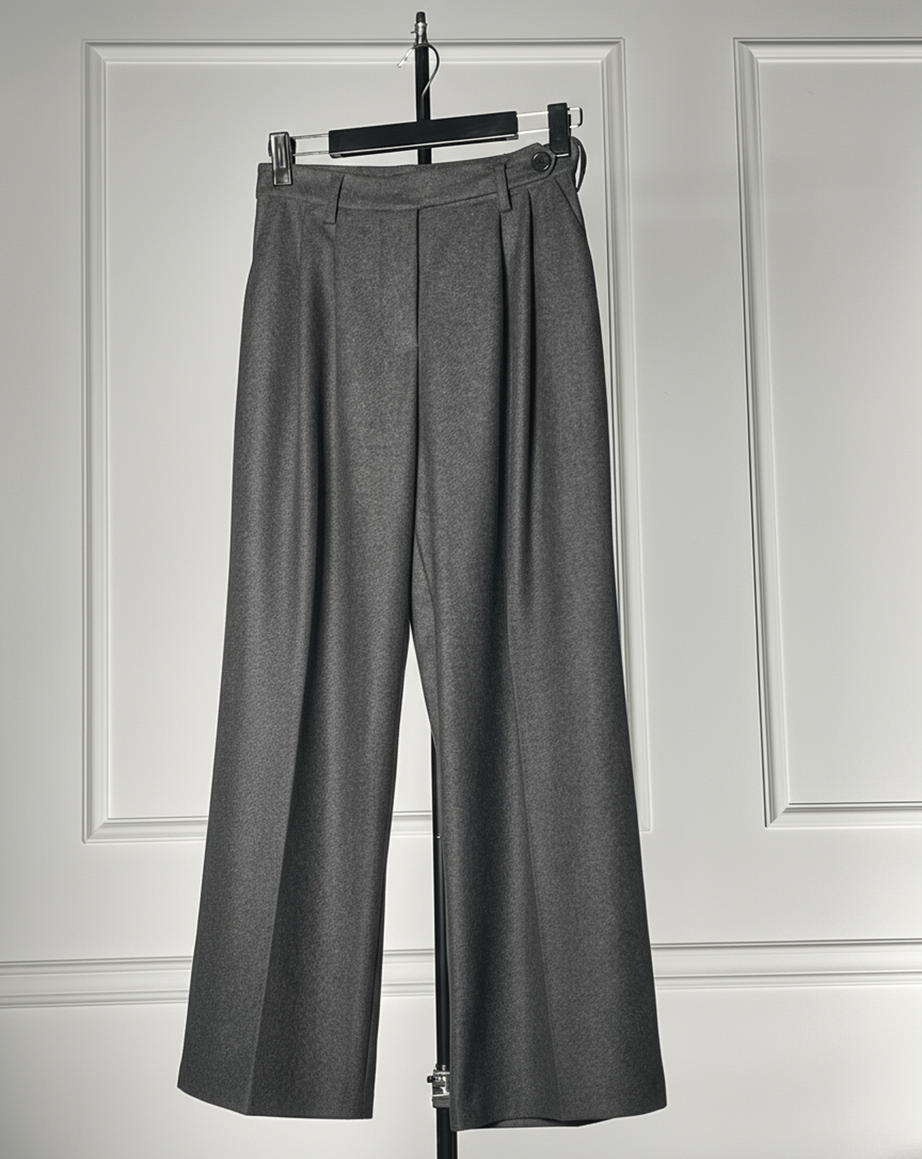 Szare spodnie damskie z wełny i kaszmiru - Aston