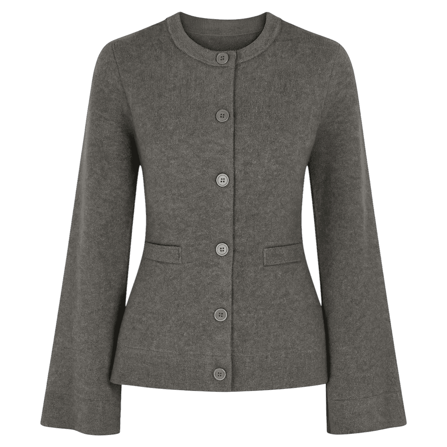 Kardigan z wiskozy i welny Harper w kolorze Jasnoszarym