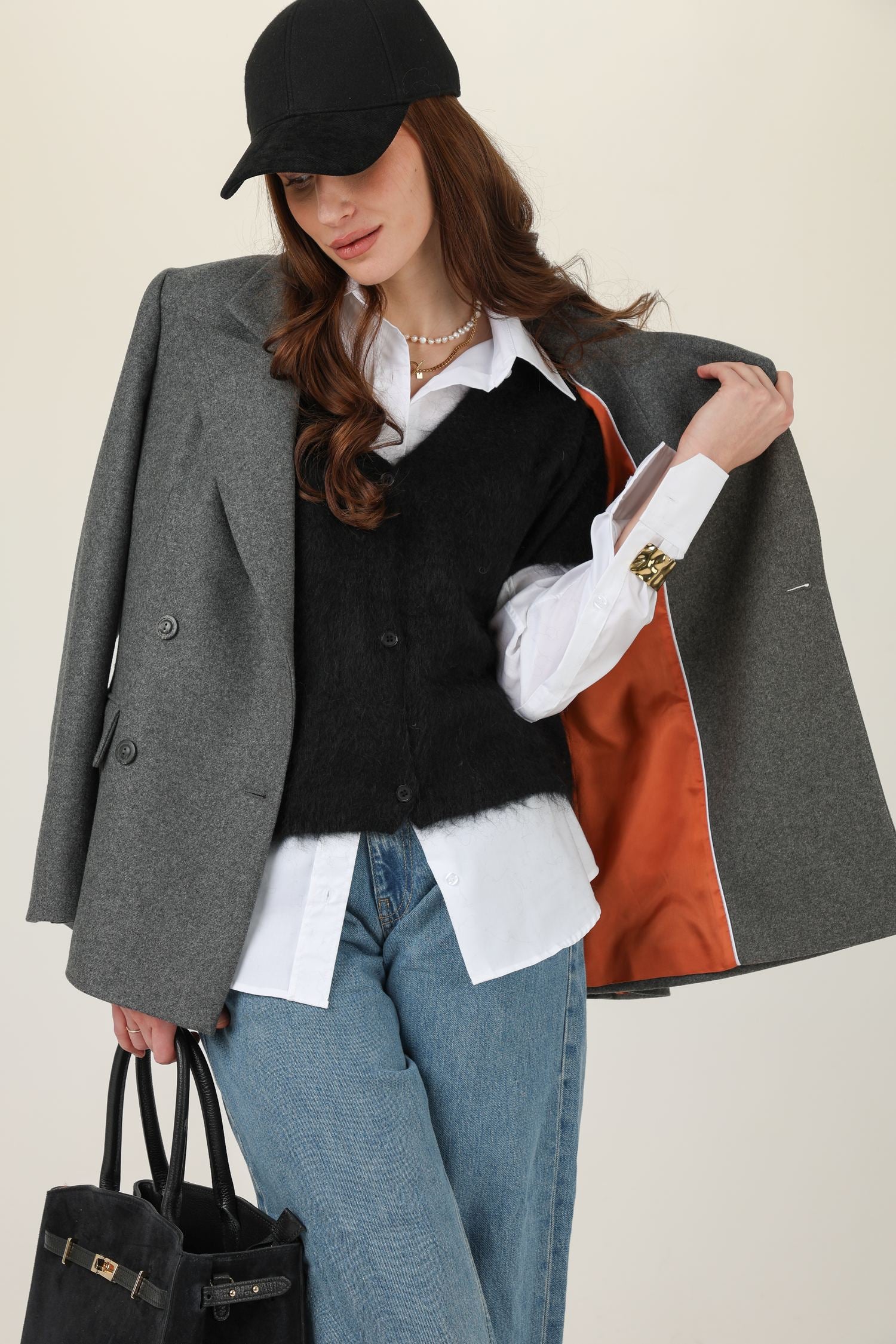 Kardigan / kamizelka Lena - moher i wełna