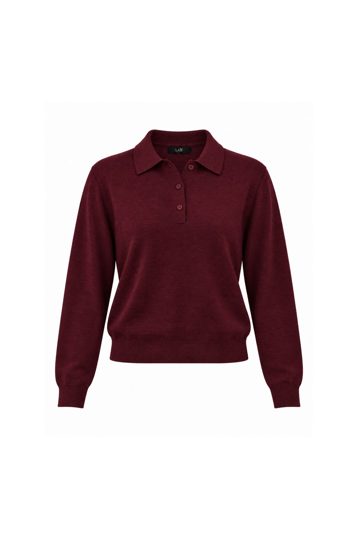 Damski sweter polo ze 100% wełny merino - Soren