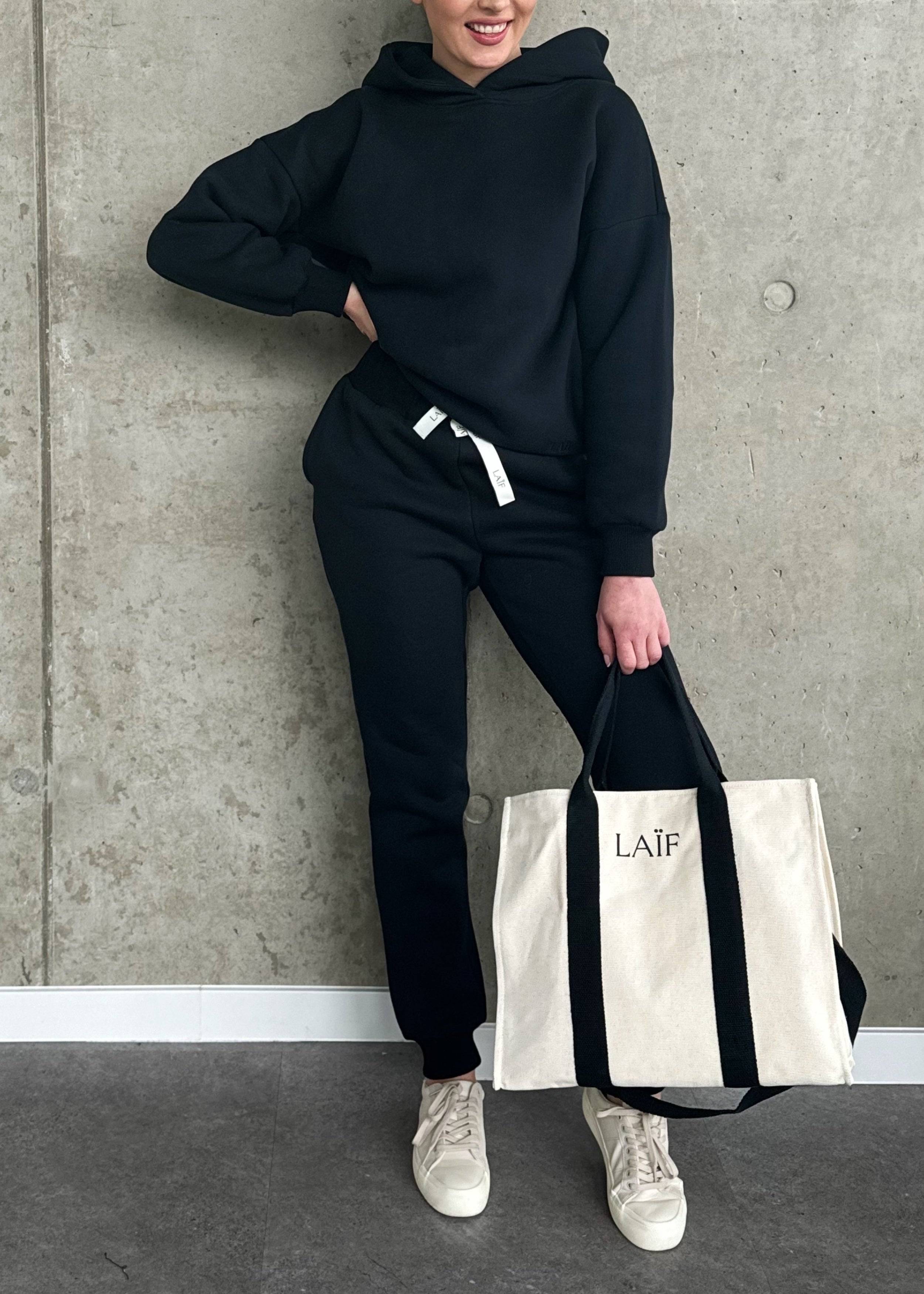 spodnie dresowe damskie premium dla wysokich ściągacz czarne