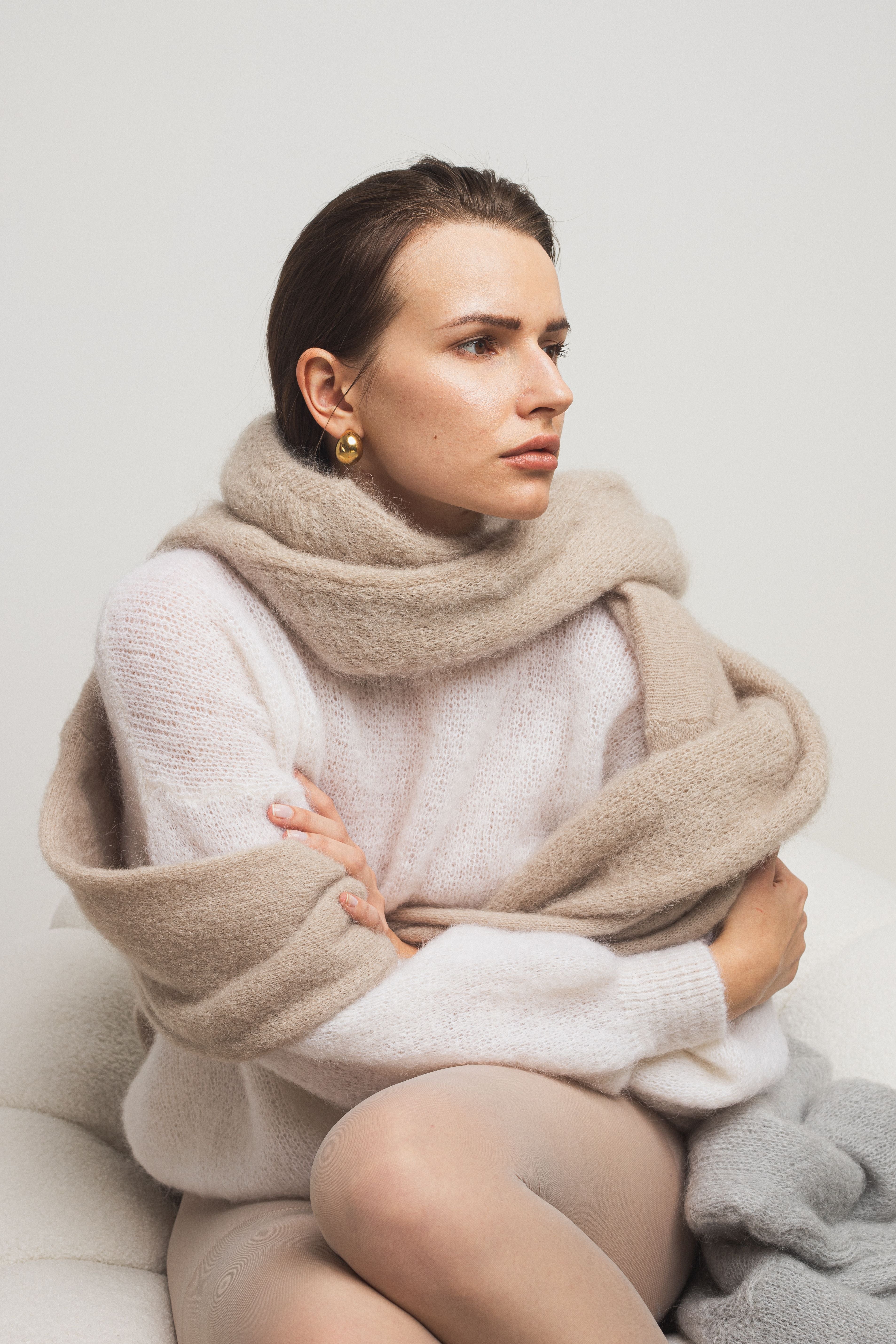 Bardzo puszysty sweter z moheru Sky