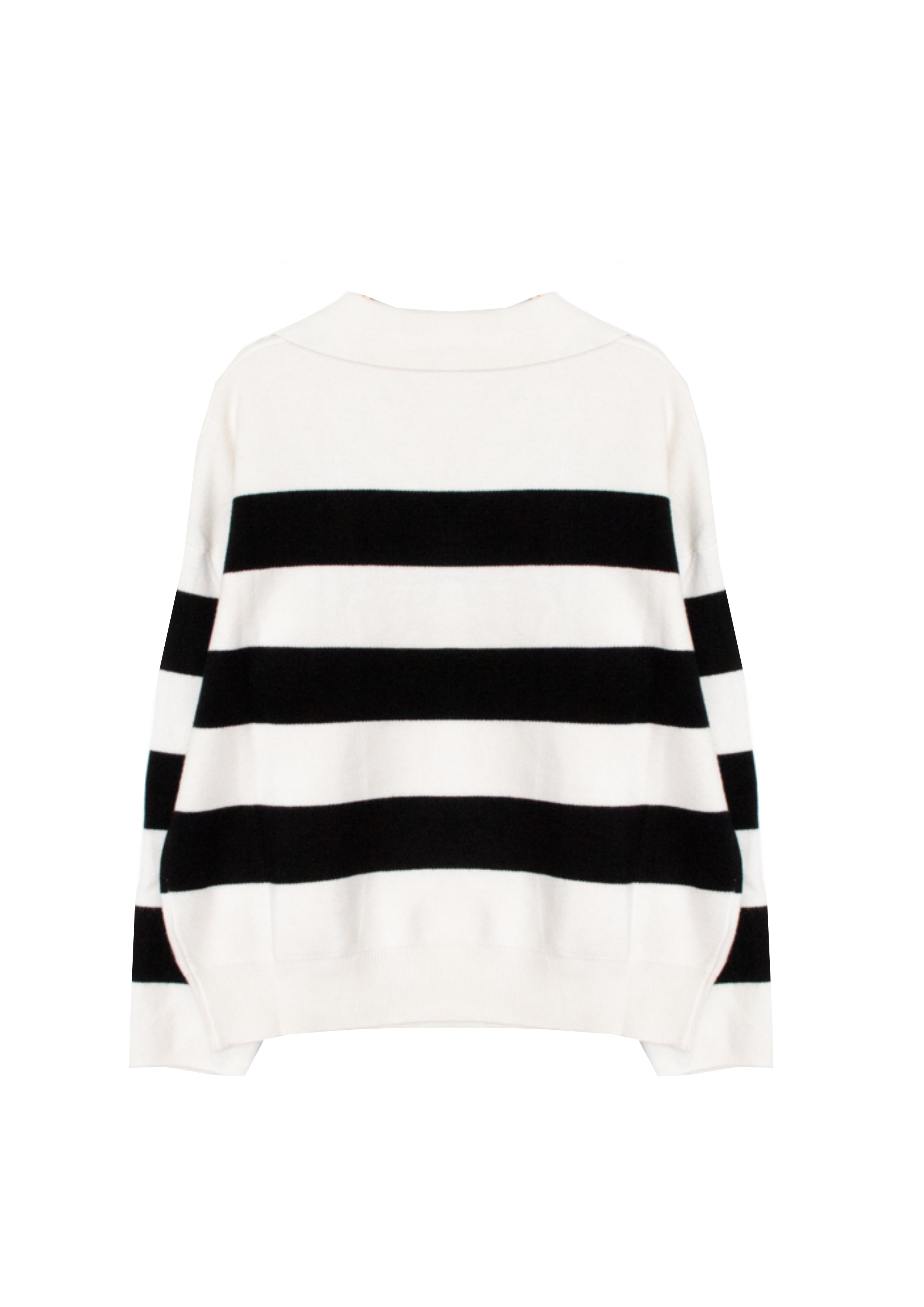 Wiskozowy sweter w szerokie pasy marynarskie CLAUDE
