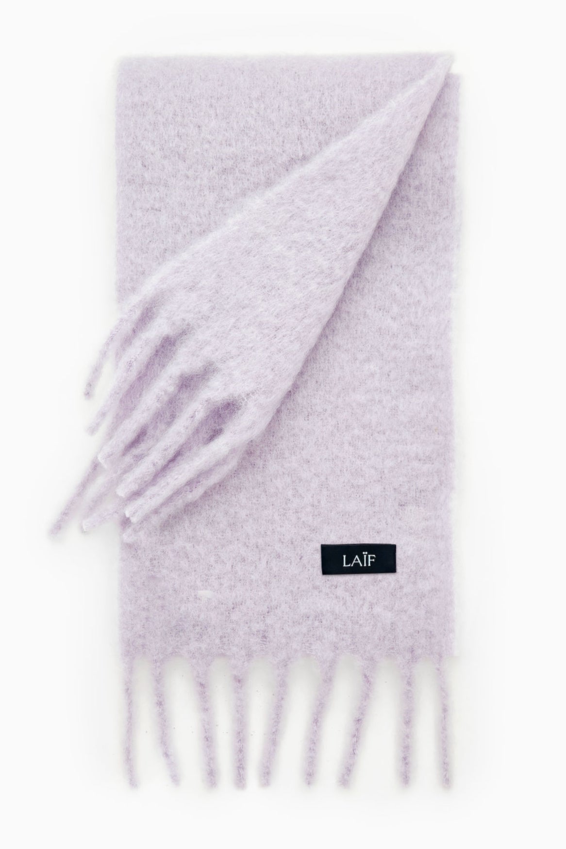 Duży szal damski zimowy COZY PLAIN - wełna / wiskoza