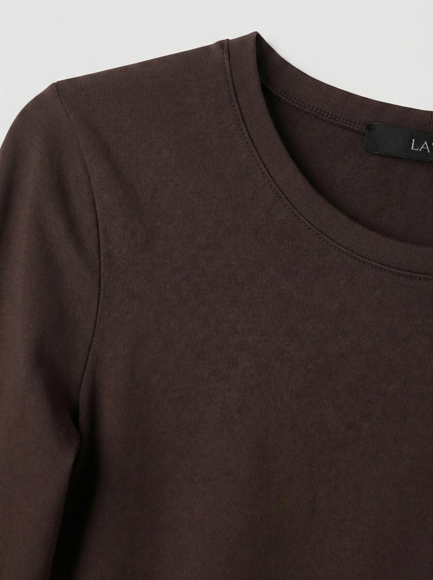 Dopasowany top z długim rękawem Slim Core – Bawełna z elastanem, odporna na mechacenie