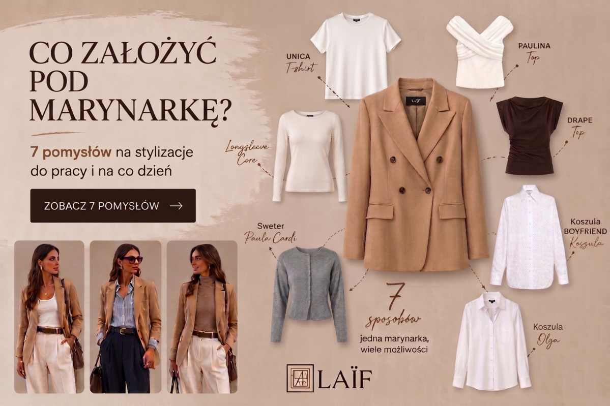 Co założyć pod marynarkę damską