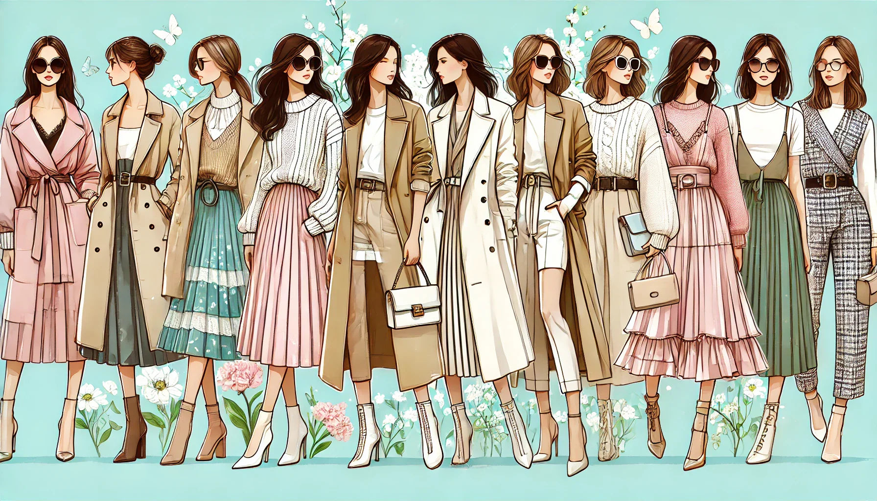 Kobiety w wiosennych stylizacjach