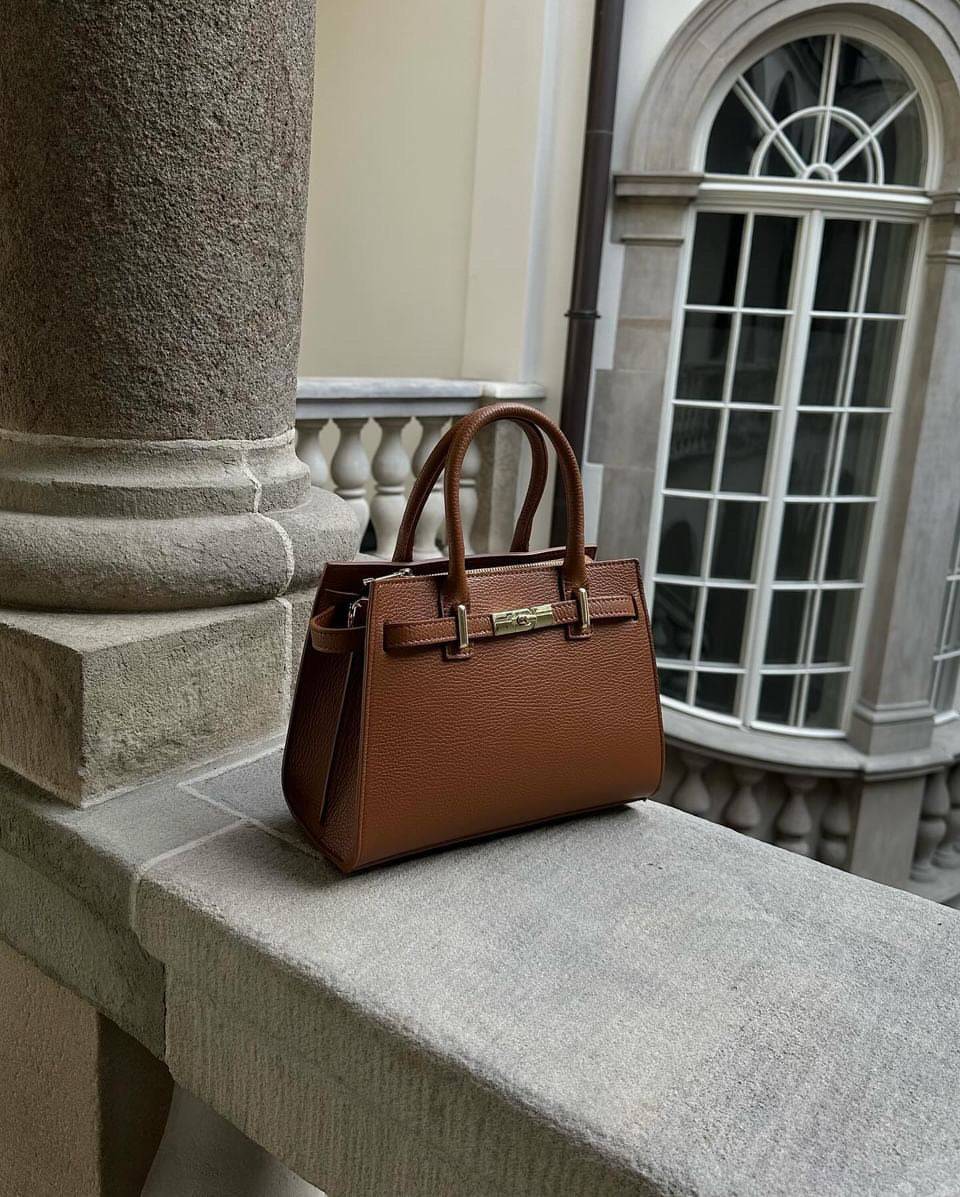 Skórzana torebka do ręki i na ramię ALESSIA