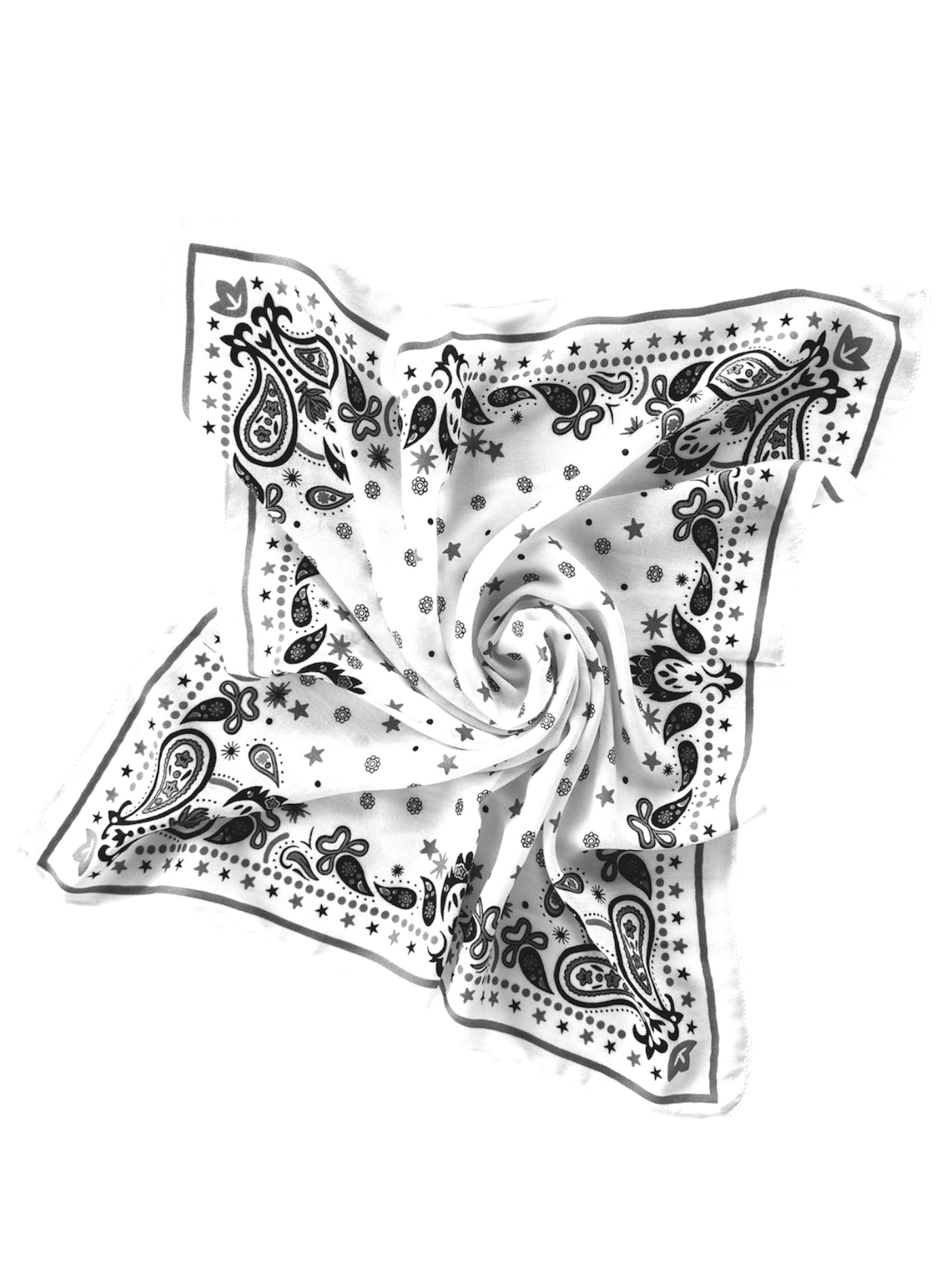 Chusta bandana 100% wiskoza - czarny, bordo, biały