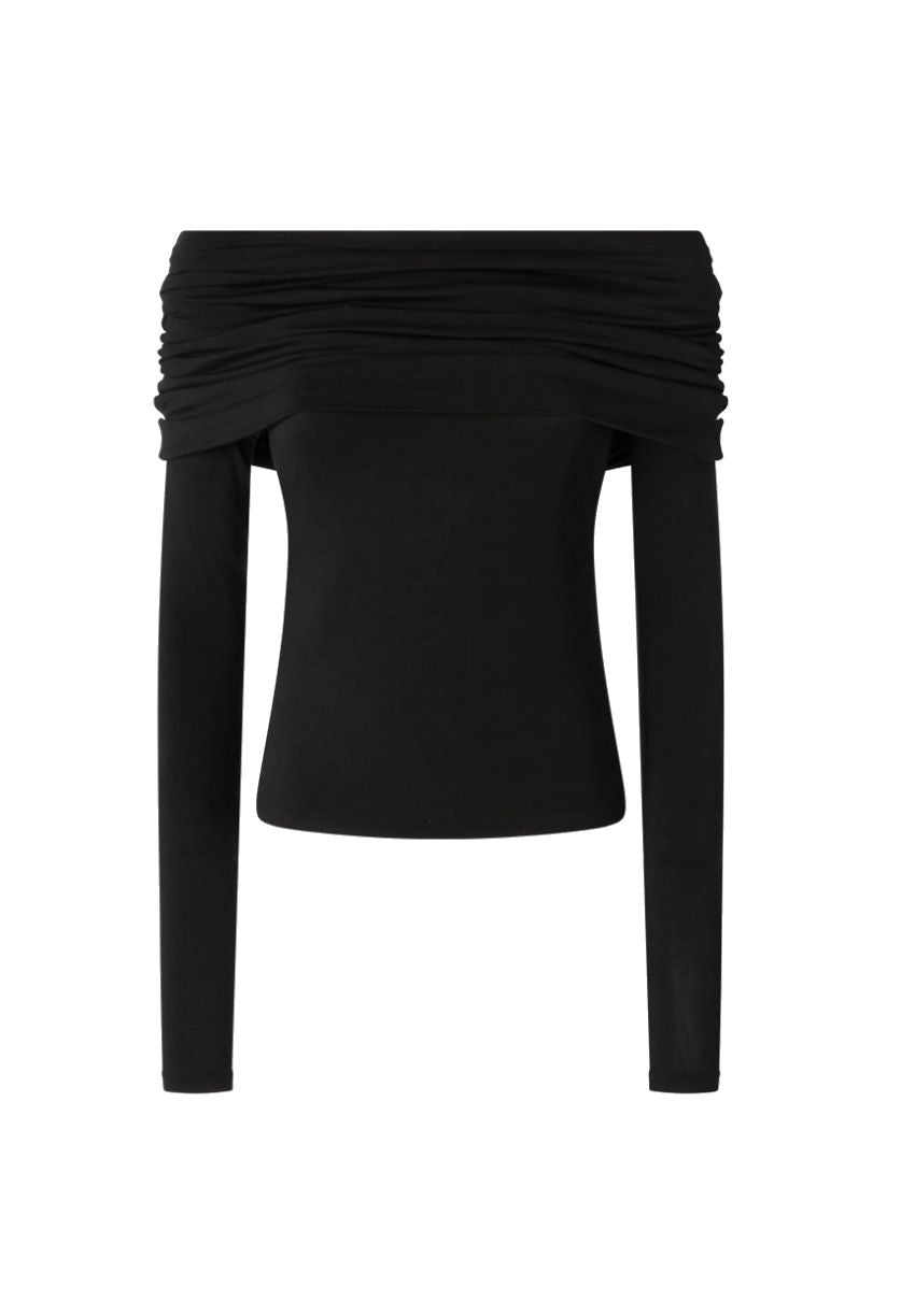 Top off-shoulder z dekoltem typu carmen - 95% wiskoza - PALOMA