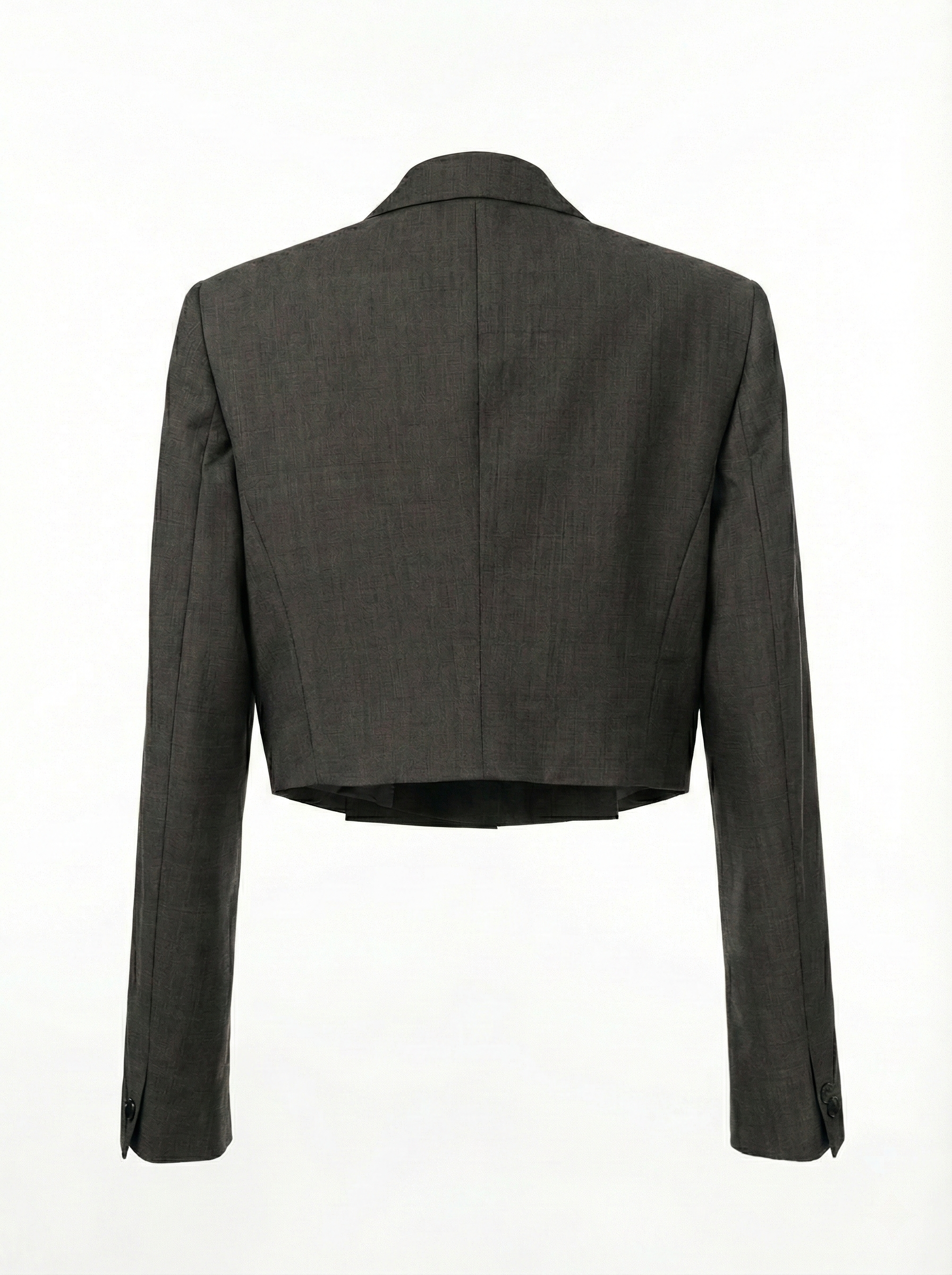 Dwurzędowa brązowa marynarka damska z wełny - Caffe