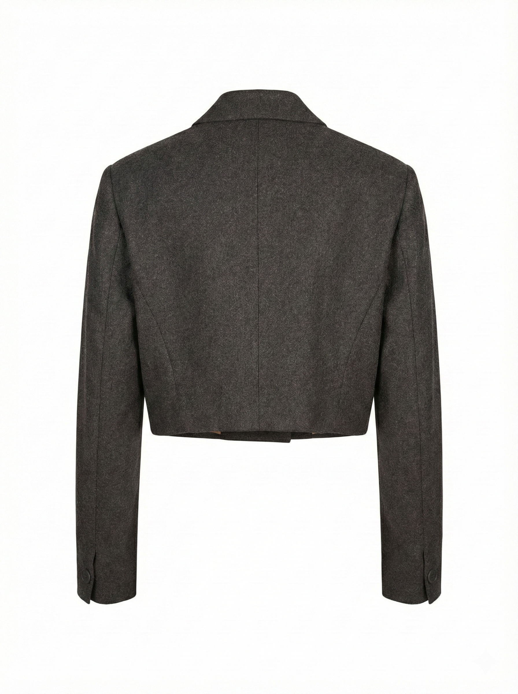 Szara krótka marynarka damska z wełny i kaszmiru - Aston