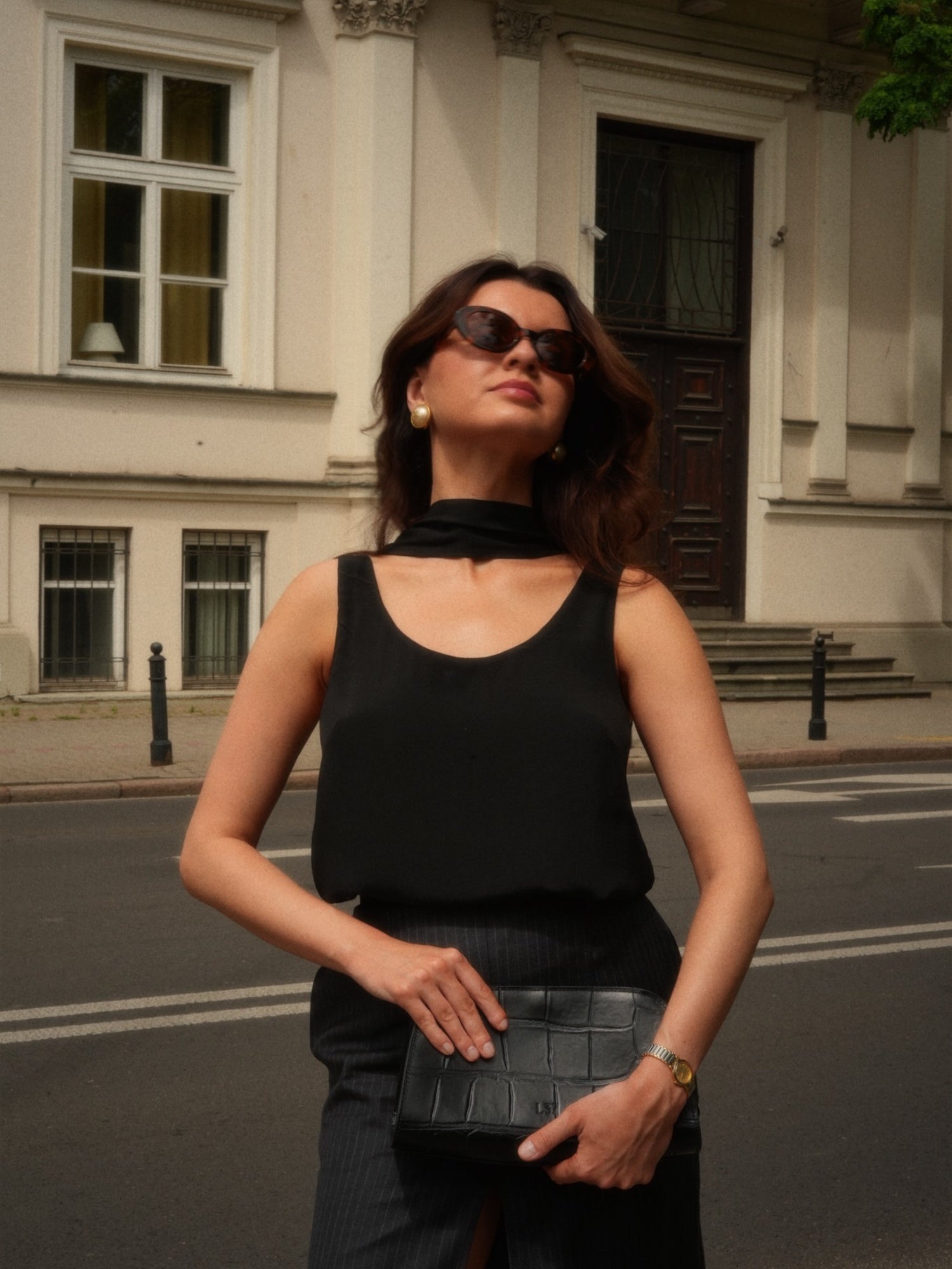 Elegancki top na szerokich ramiączkach Cali - Laif x Lipska