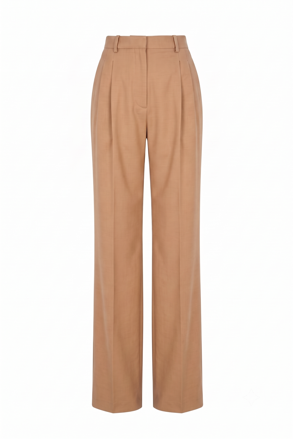 Klasyczne beżowe spodnie wide leg Gloria Beige