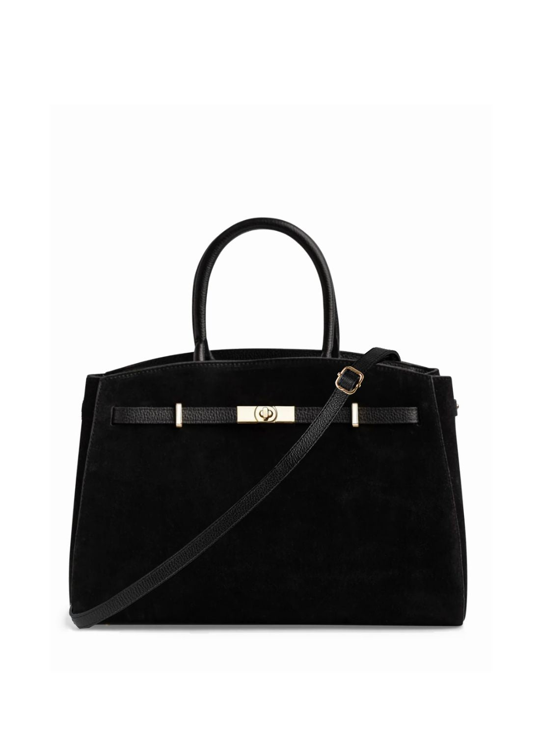 Duża torebka zamszowa damska - Daryl