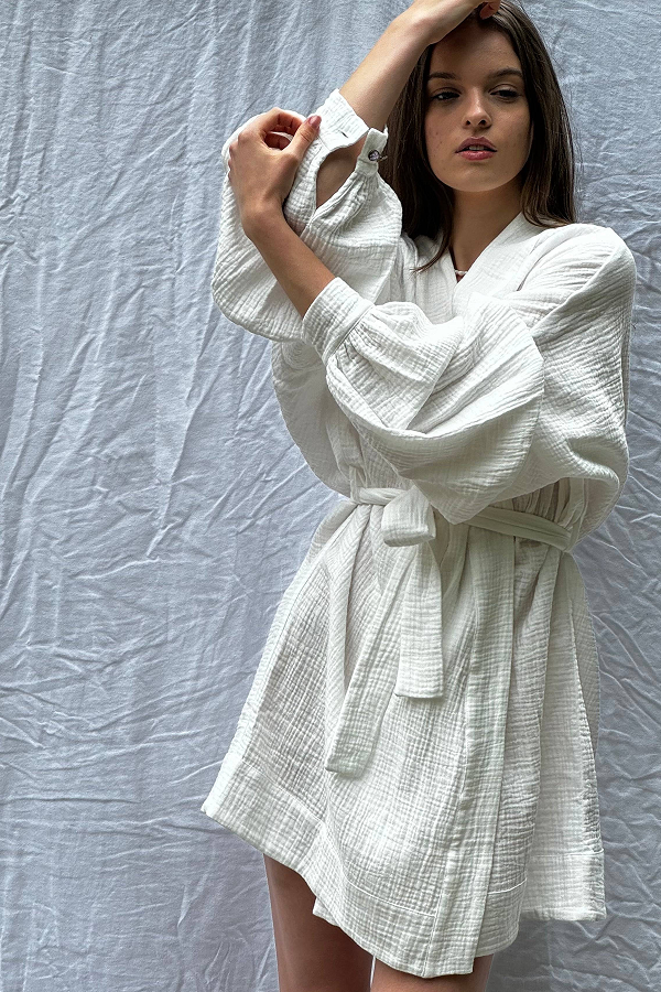 Sukienka kimono bawełniana muślinowa