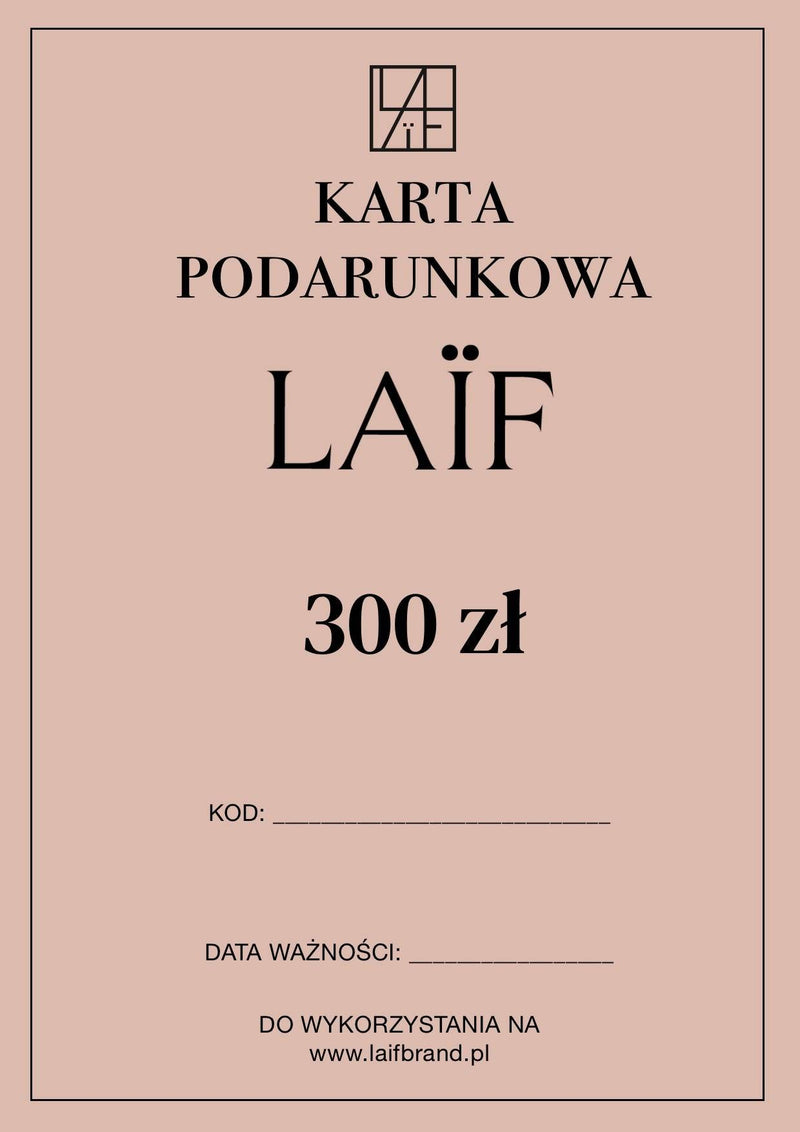 Karta prezentowa LAÏF