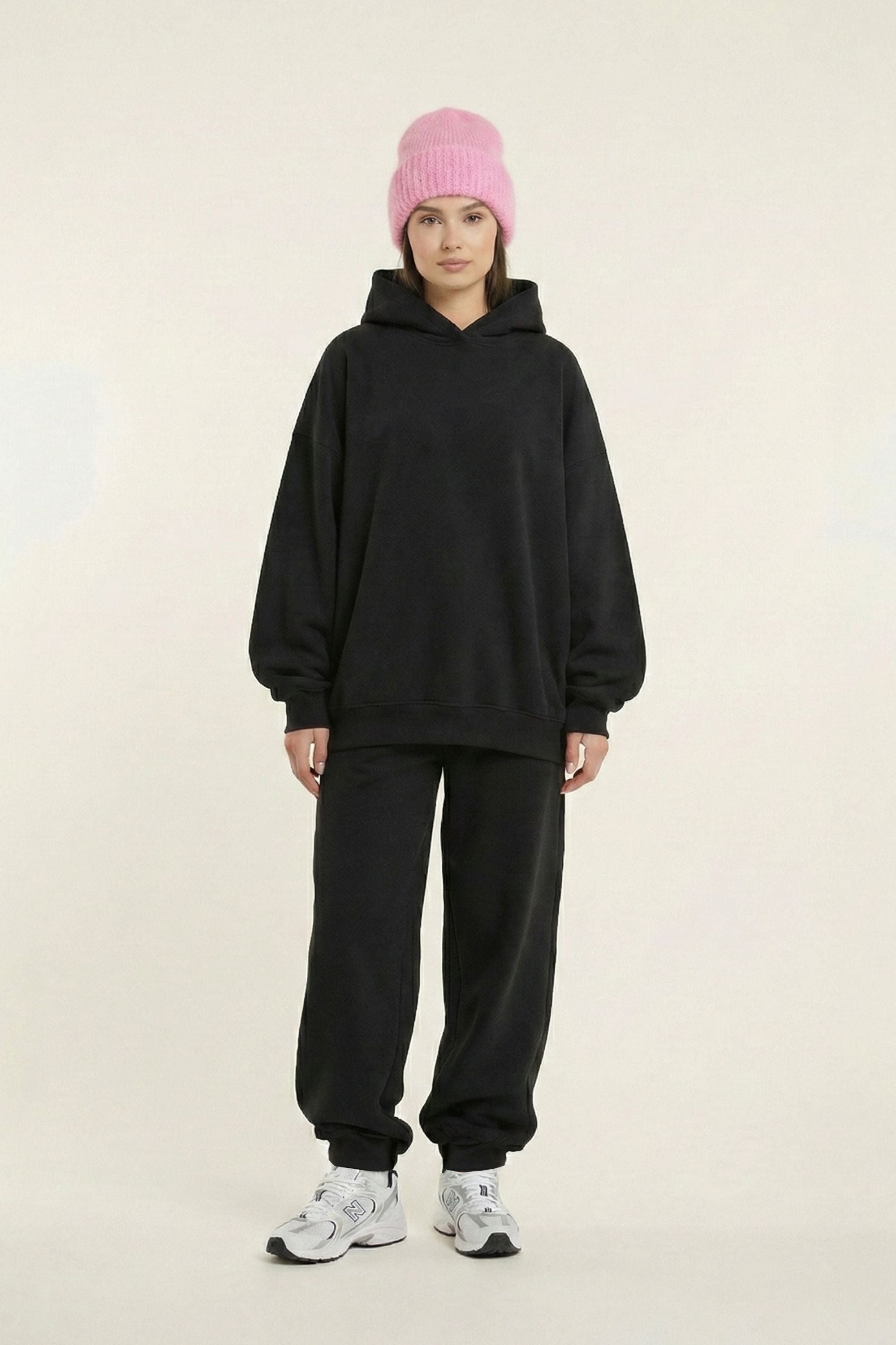 Soft Hoodie - czarna bluza z kapturem premium anty-piling