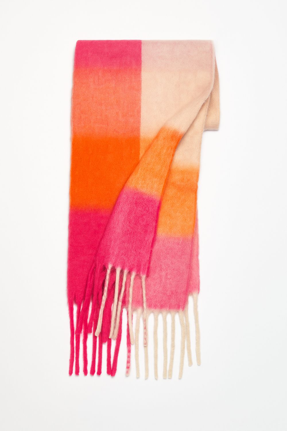 Kolorowy szal zimowy damski COZY wełna 20% wiskoza 80%