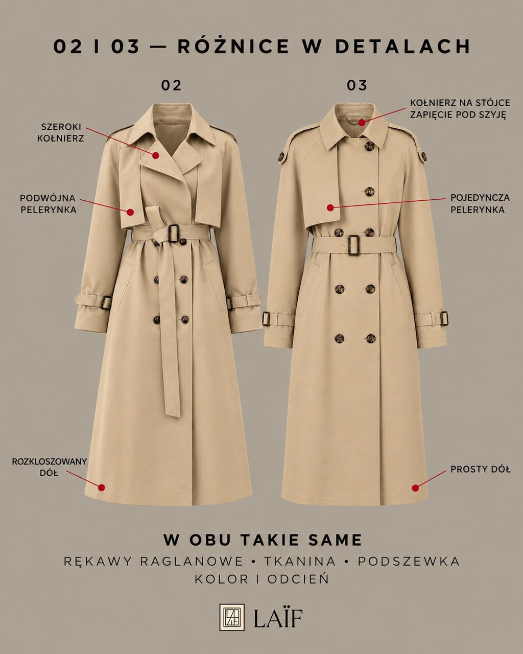 Czarny trencz damski 03 – Elegancki płaszcz przejściowy | LAÏF