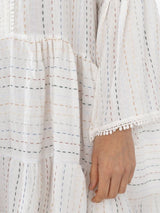 Sukienka w stylu boho muślinowa biała bawełniana plażowa