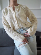 Sweter ażurowy Bianca z alpaki i wełny