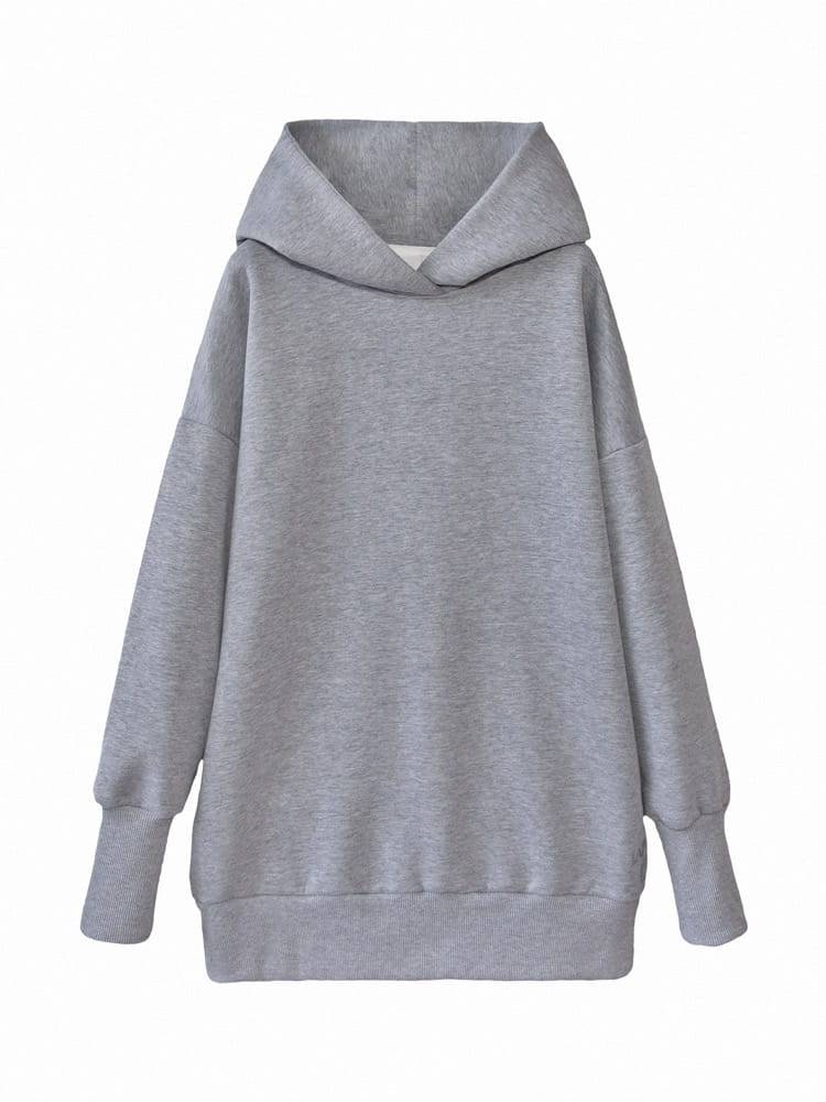 Bluza z kapturem i kieszeniami damska - szara